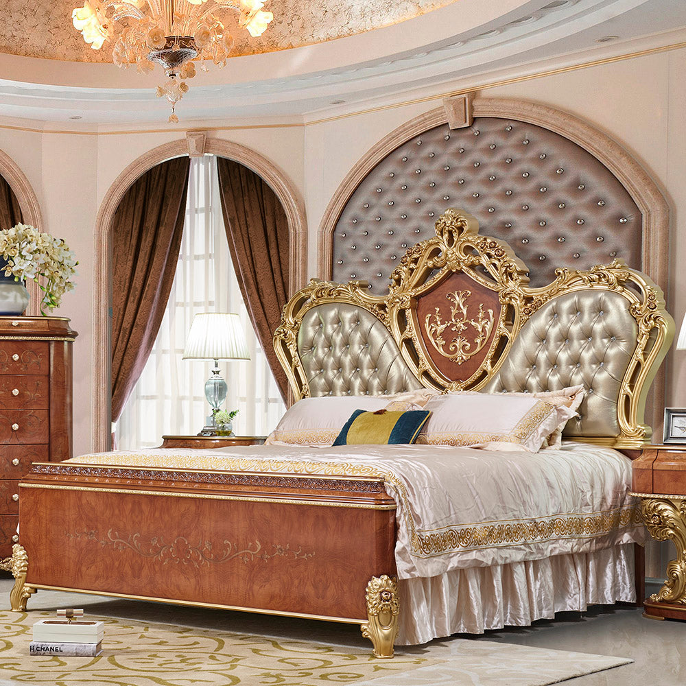 HD-9090 Mahogany 4-Piece Bedroom Set from Homey Design - Luna Furniture