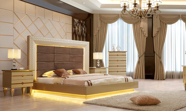HD-918 Belle Silver 5-Piece Bedroom Set (Special Order)