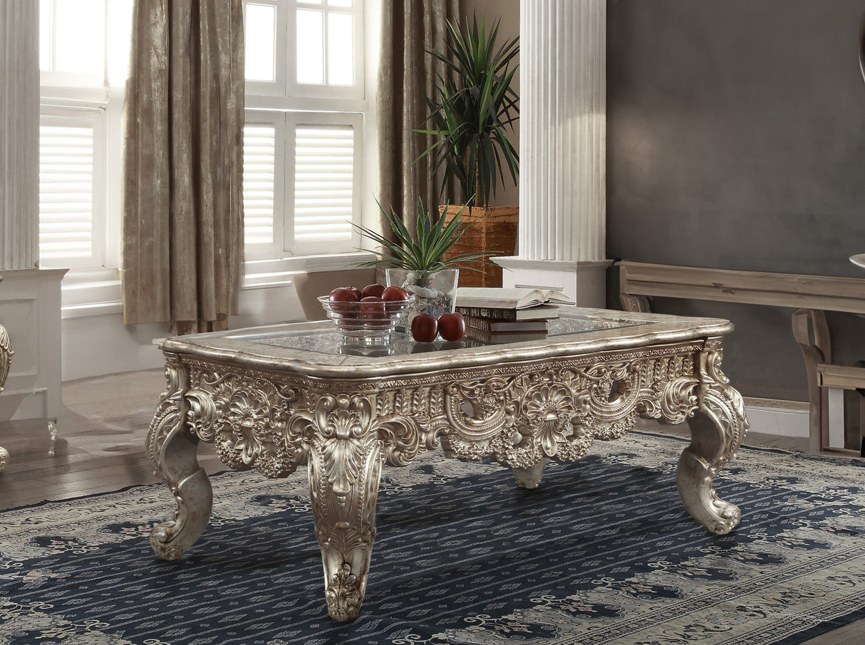 HD-998CH Champagne Silver Coffee Table from Homey Design - Luna Furniture