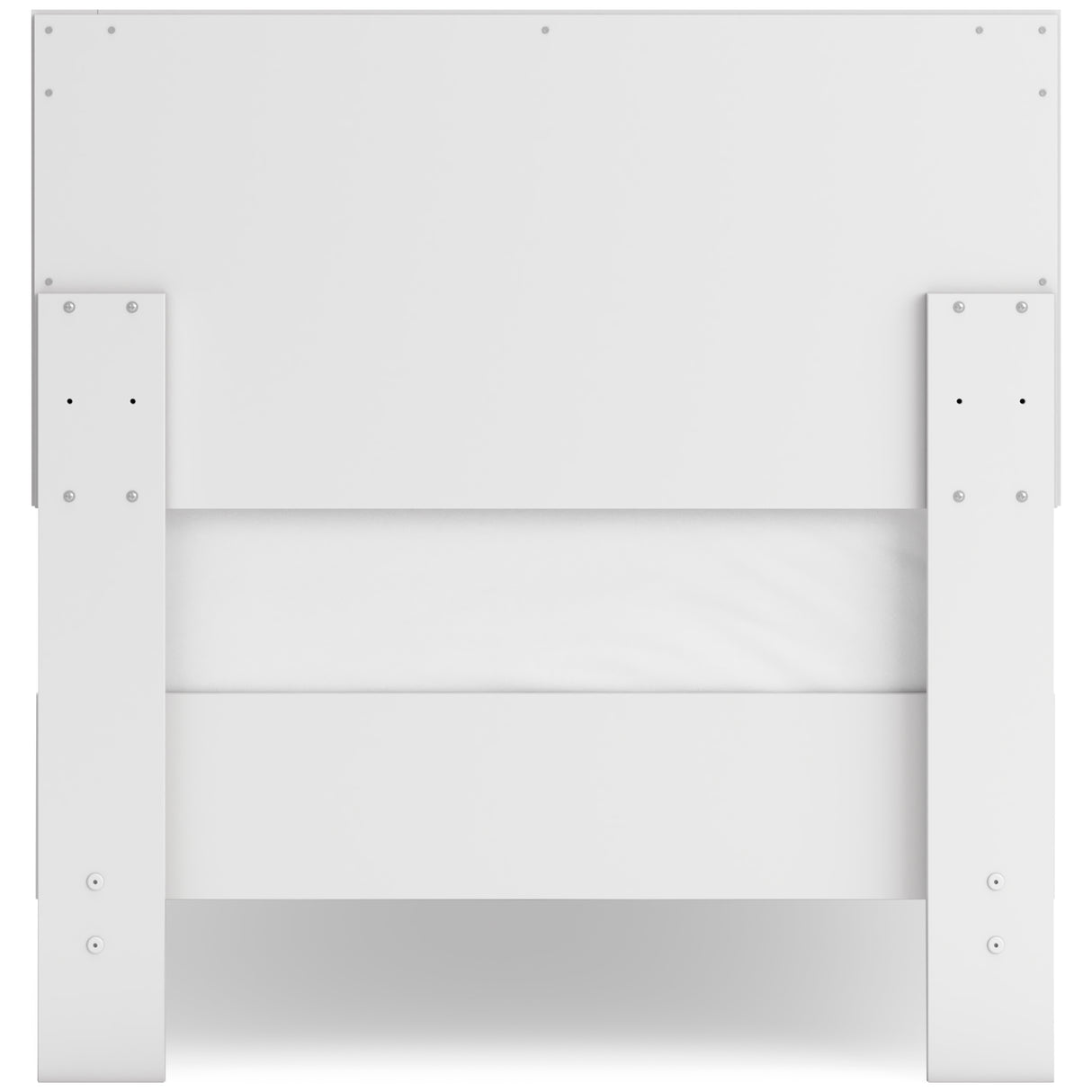 Hallityn Twin Panel Platform Bed with Dresser and Chest in White from Ashley - Luna Furniture