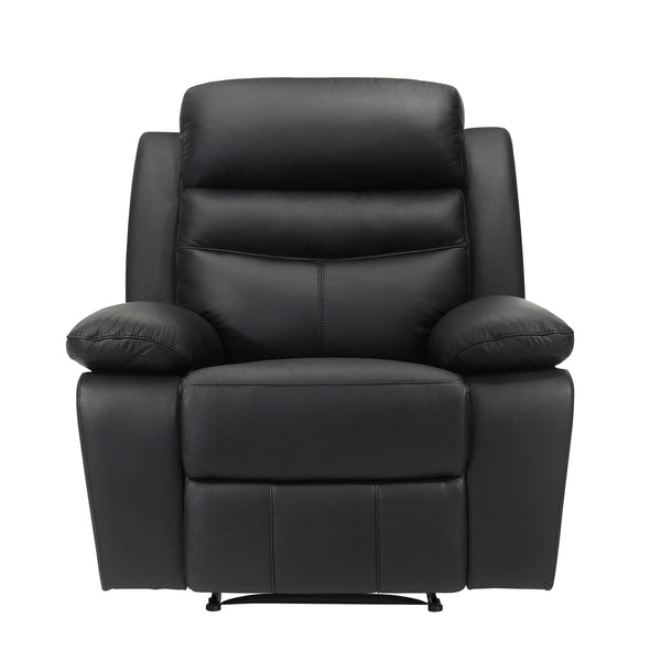 Hancock Black Leather Reclining Chair