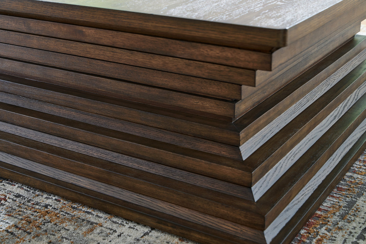 Hannodream Warm Brown Coffee Table from Ashley Furniture - Luna Furniture