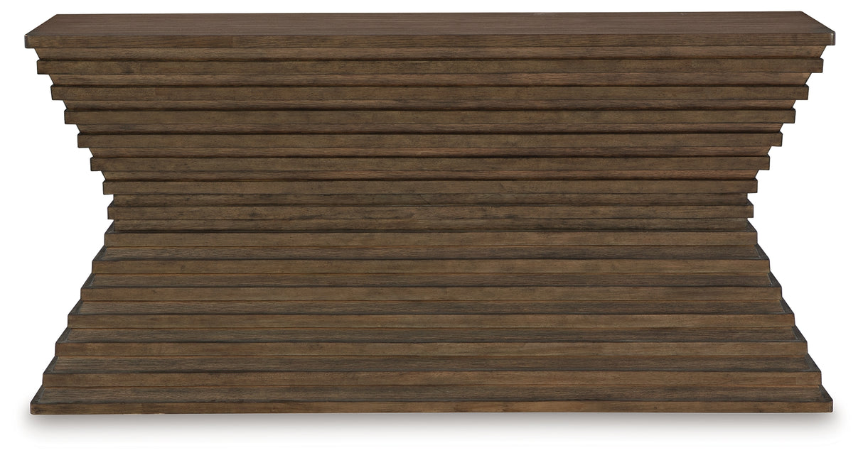 Hannodream Warm Brown Sofa Table from Ashley - Luna Furniture