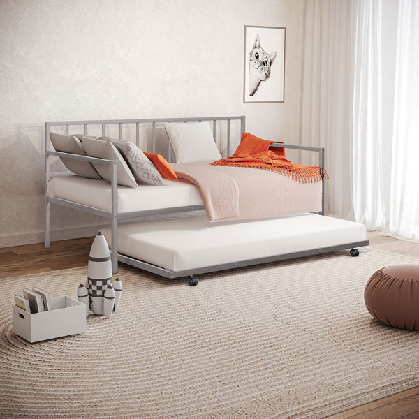 Harmon Silver Metal Daybed