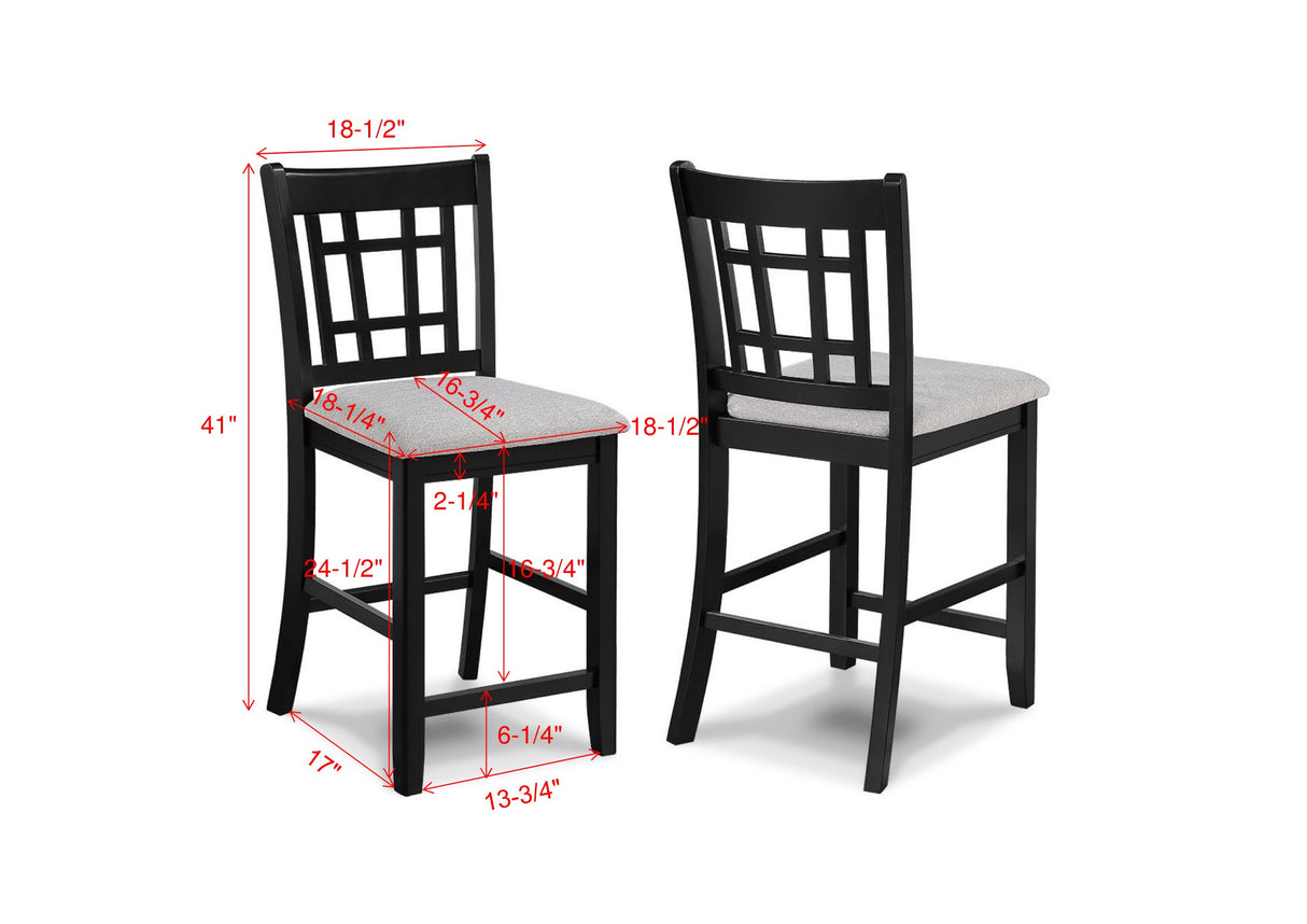 Hartwell Light Gray Counter Height Dining Chair, Set of 2 from Crown Mark - Luna Furniture