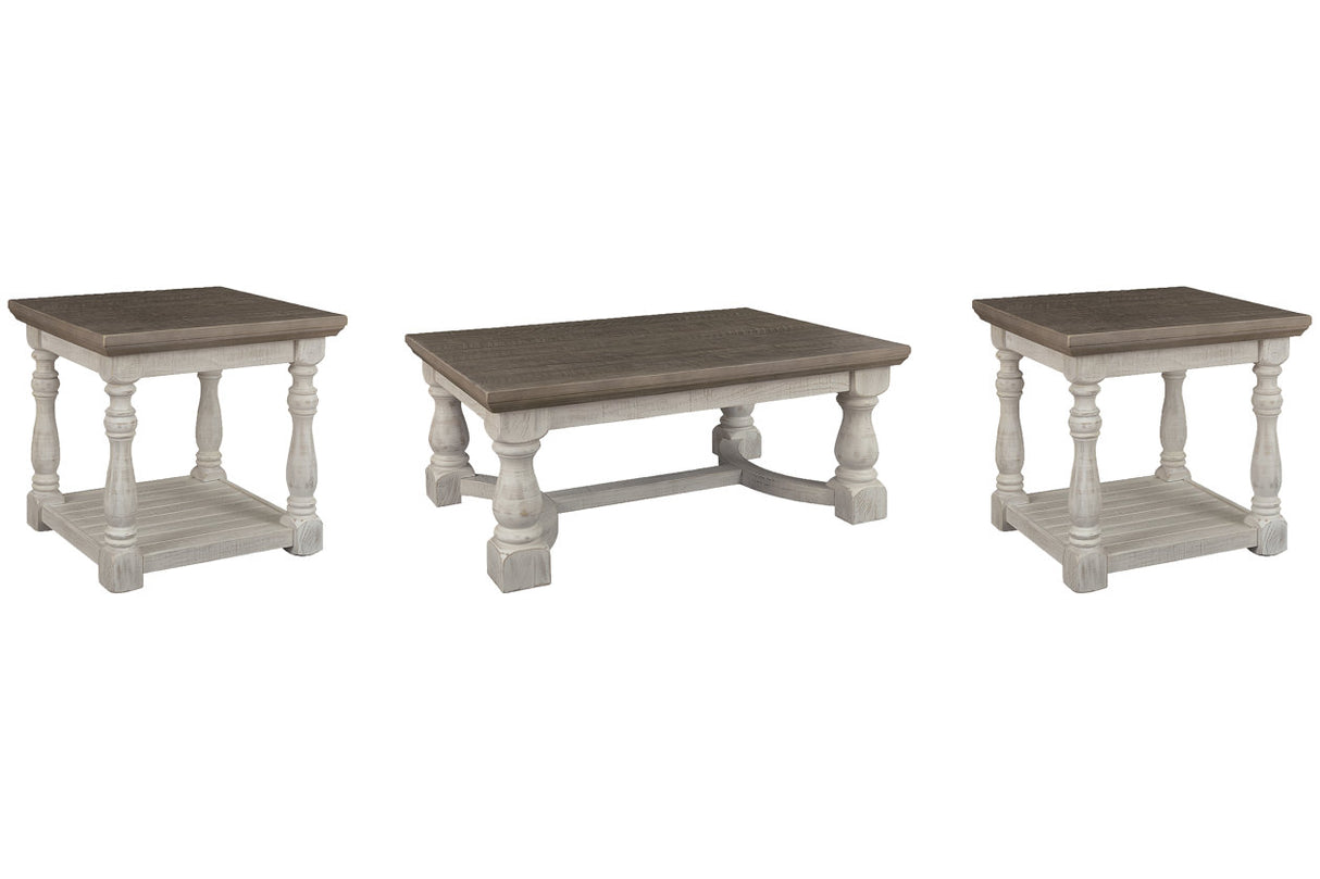 Havalance Gray/White Coffee Table and 2 End Tables from Ashley - Luna Furniture