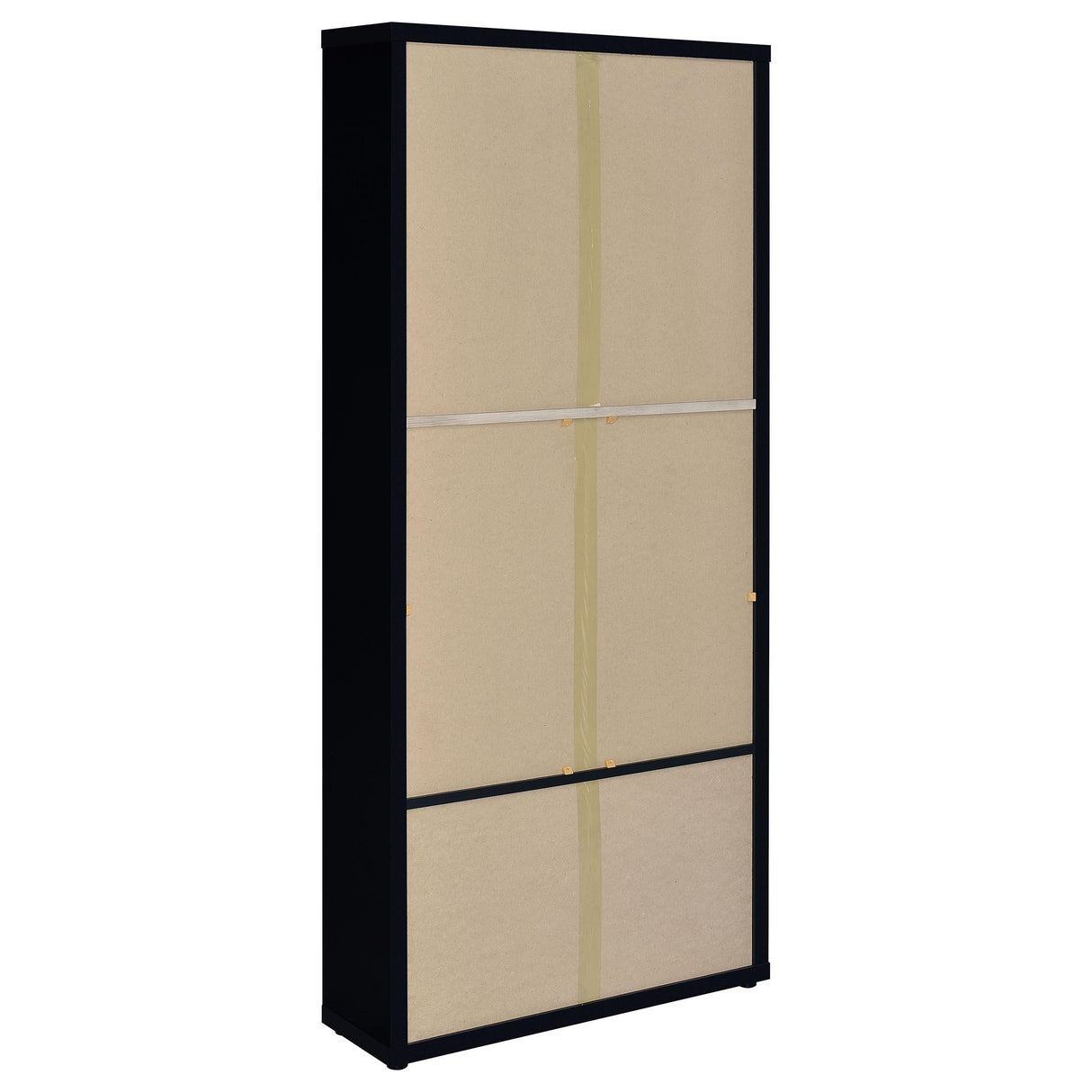 Hawthorne Black 4-Shelf Glass Door Tall Cabinet with Drawers from Coaster - Luna Furniture