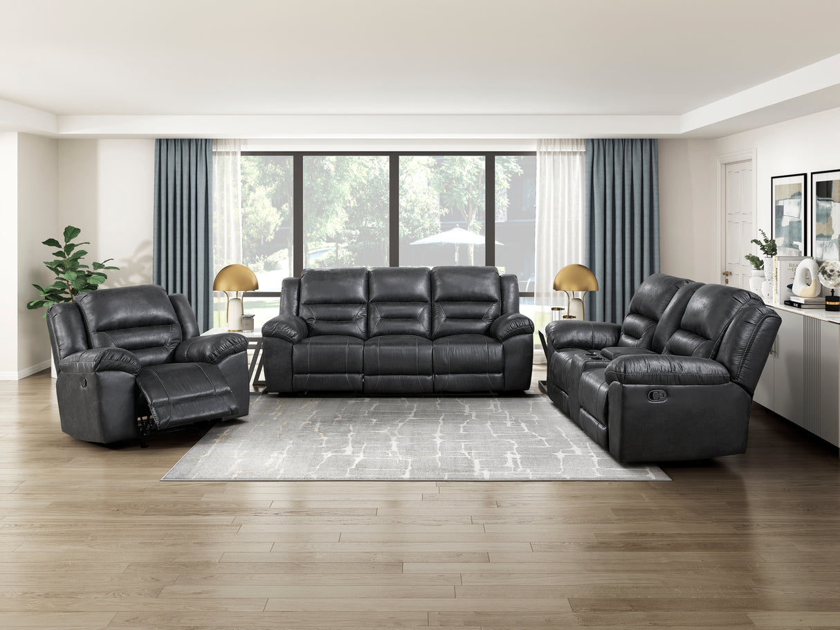 Hazen Black Rocker Reclining Chair from Homelegance - Luna Furniture
