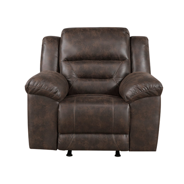 Hazen Dark Brown Rocker Reclining Chair
