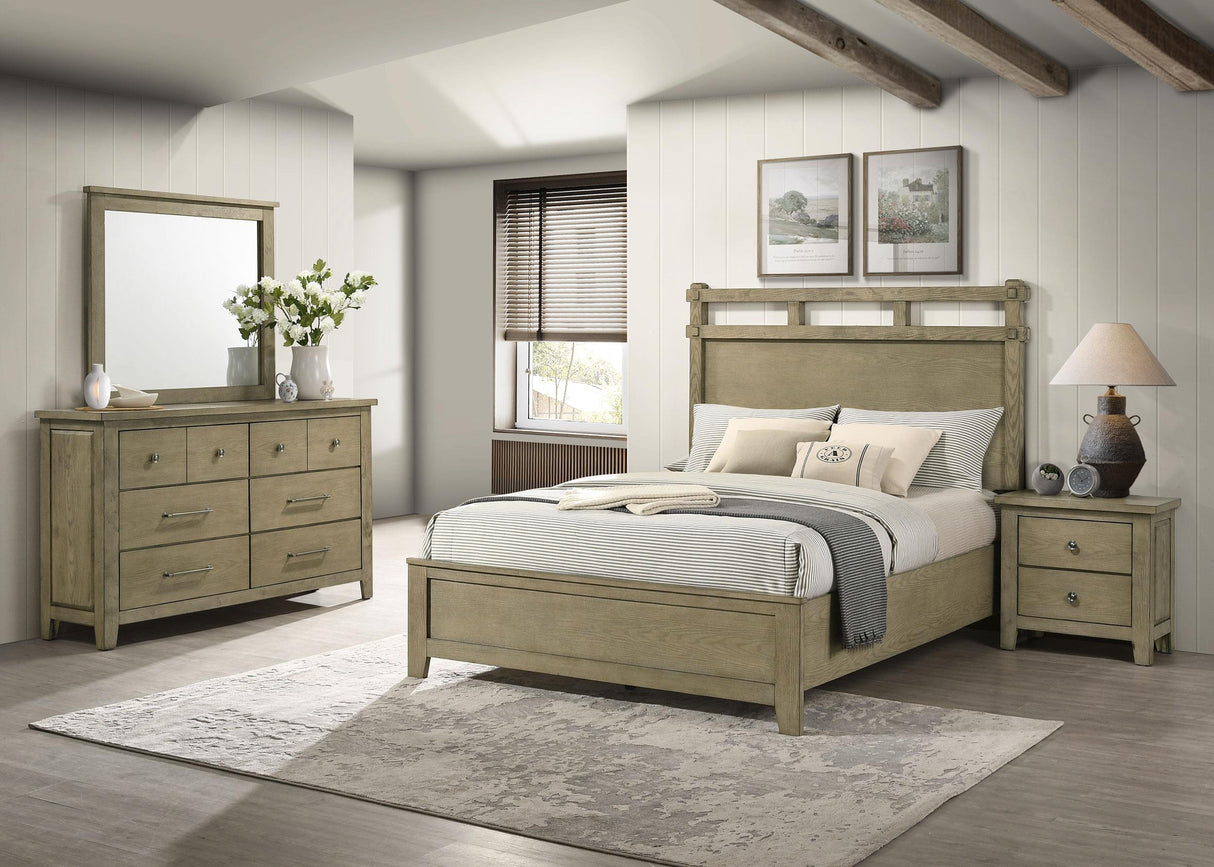Hazlewood Vineyard Oak 4-Piece Eastern King Bedroom Set from Coaster - Luna Furniture