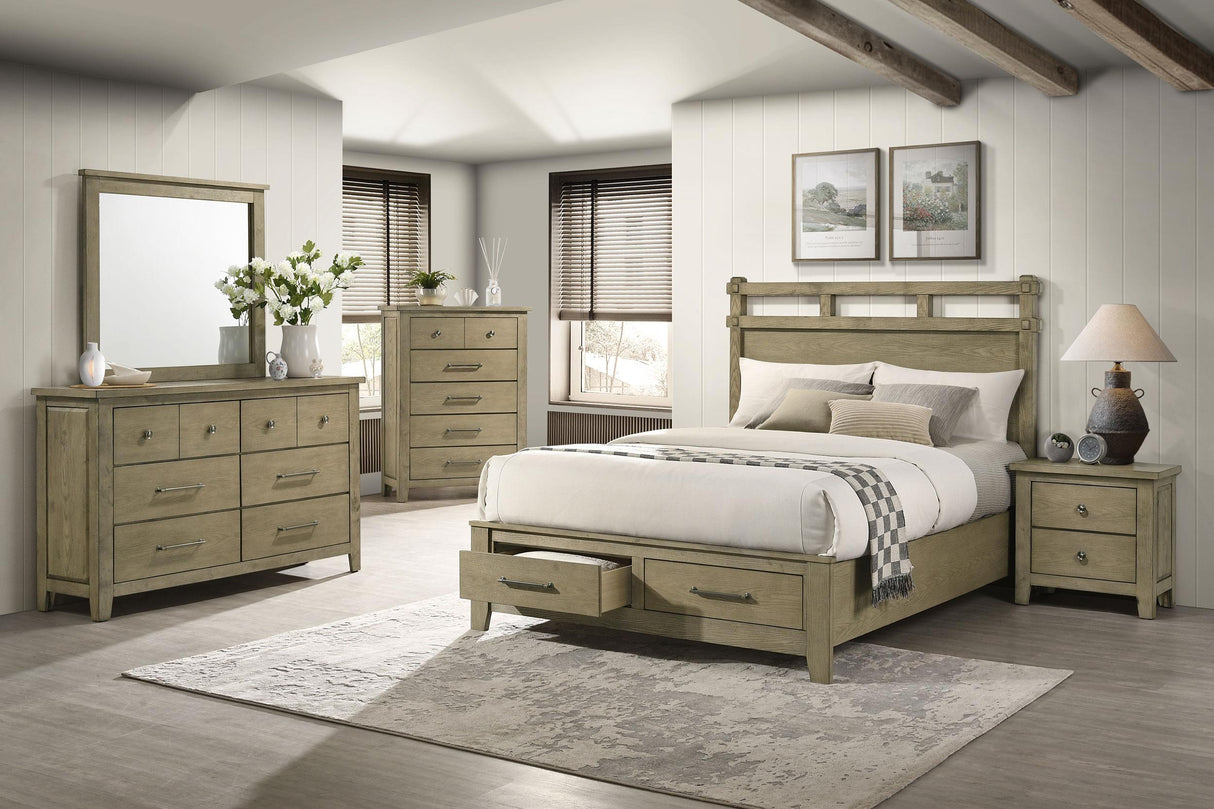 Hazlewood Vineyard Oak Storage Bedroom Set from Coaster - Luna Furniture
