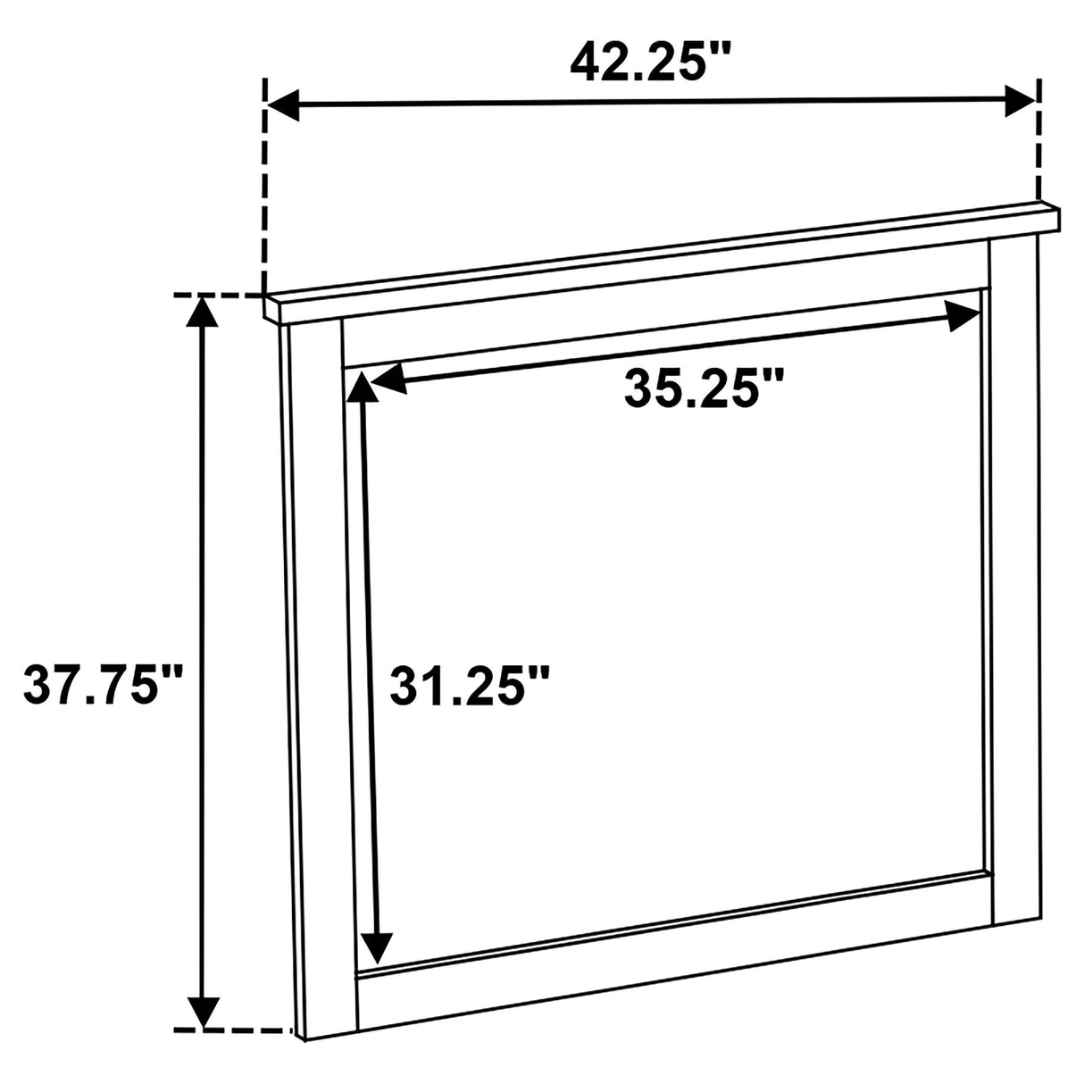 Hazlewood Vineyard Oak Dresser Mirror from Coaster - Luna Furniture