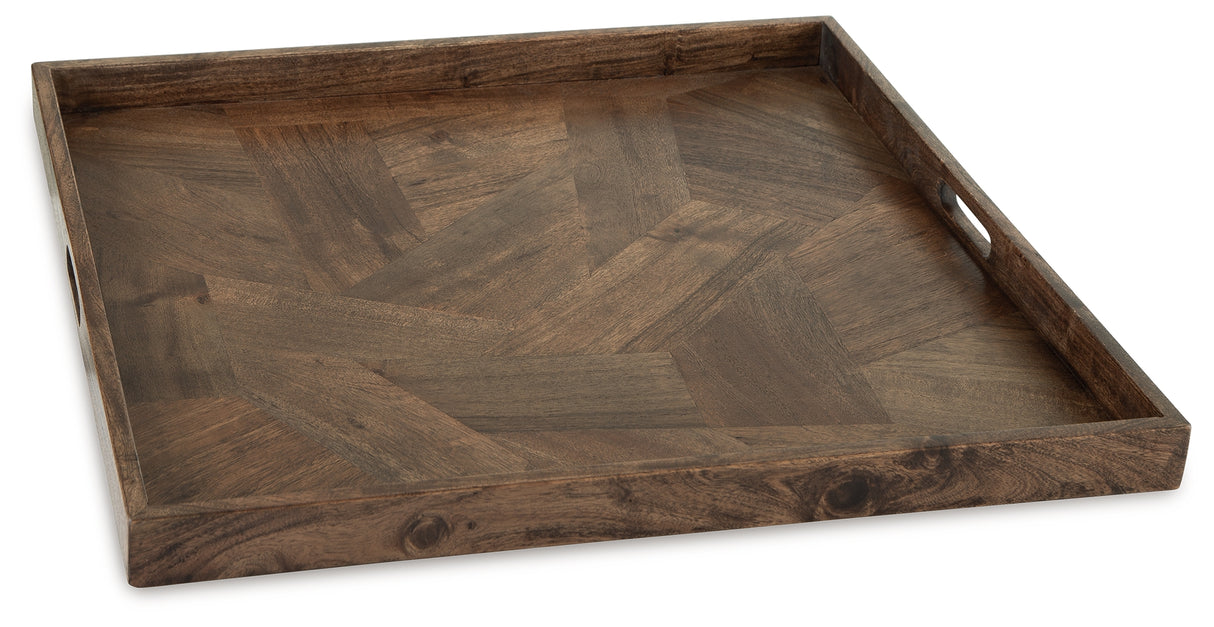Heddford Brown Tray from Ashley - Luna Furniture