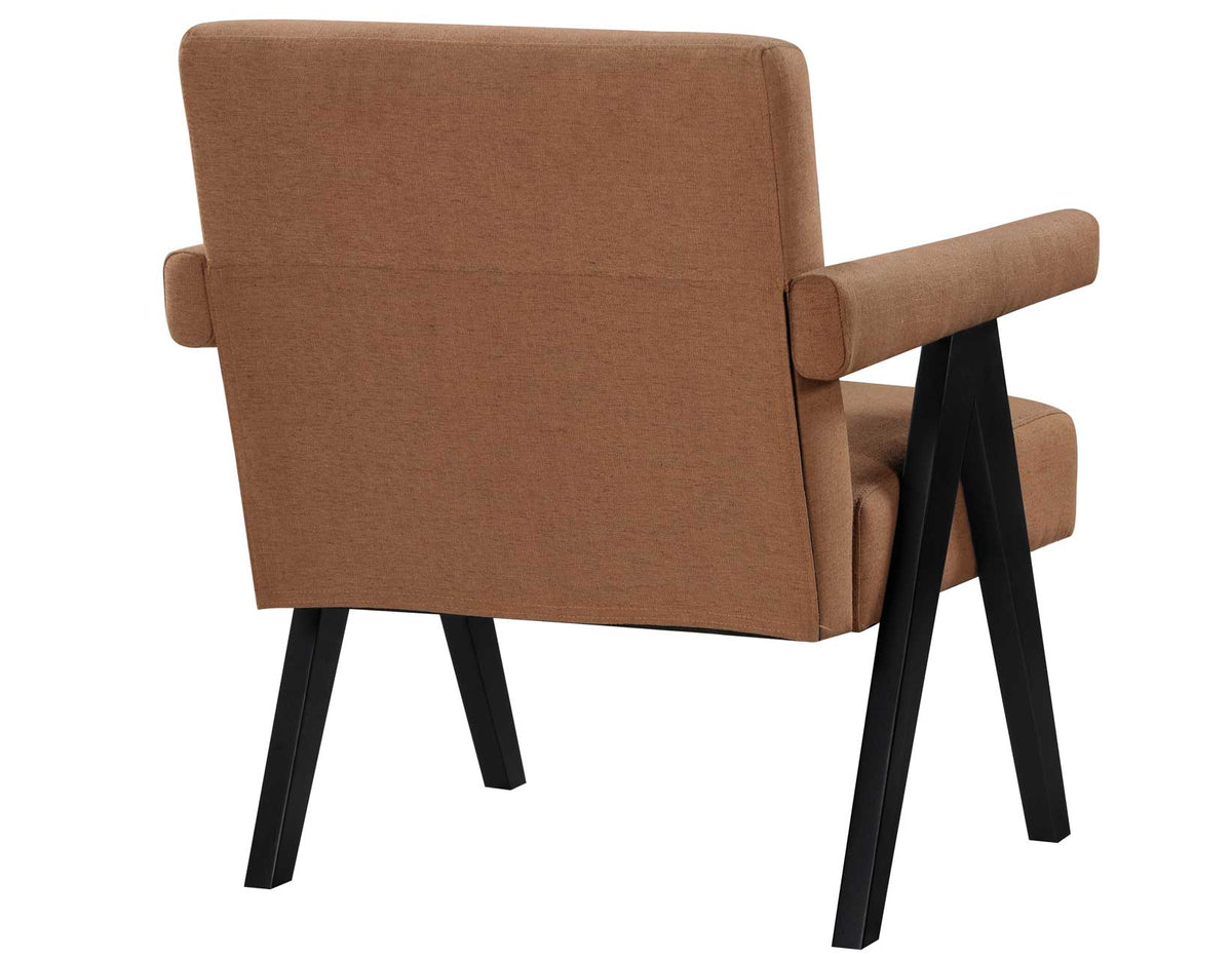Helen Rust Fabric with Black Wood Finish Accent Chair from Steve Silver - Luna Furniture