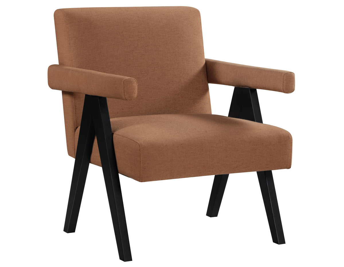 Helen Rust Fabric with Black Wood Finish Accent Chair from Steve Silver - Luna Furniture