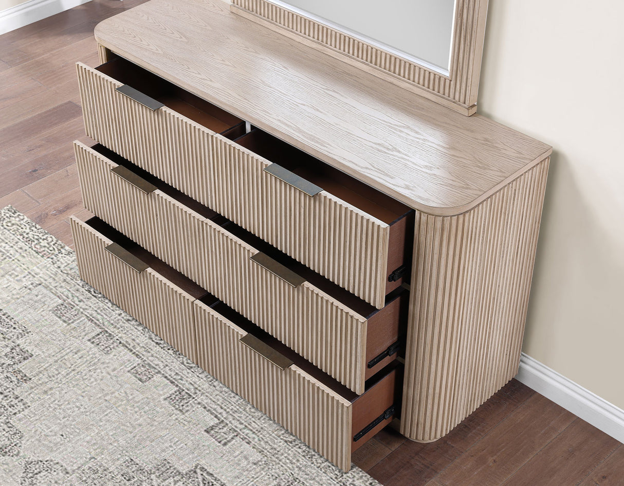 Henry Reeded Warm Tan Bedroom Set from Steve Silver - Luna Furniture