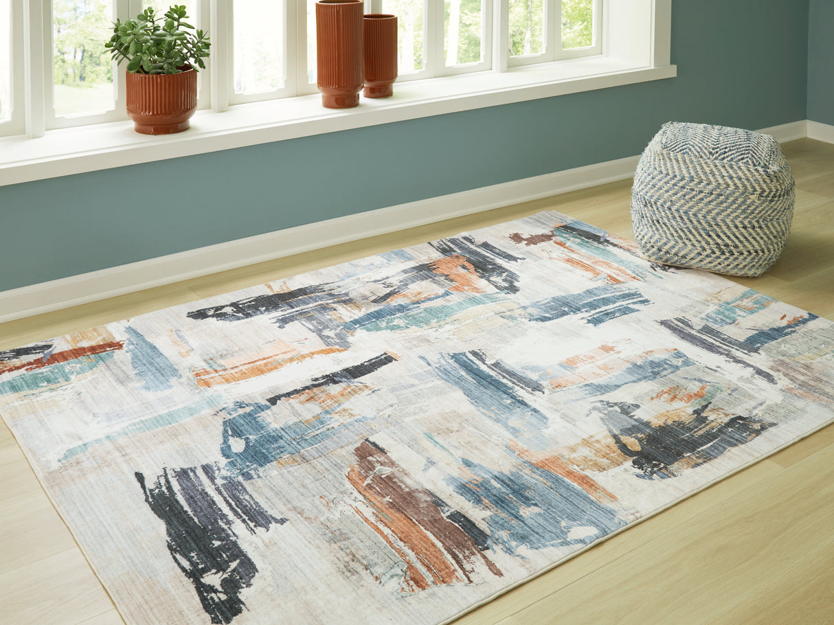 Hessland Multi Washable Medium Rug from Ashley Furniture - Luna Furniture