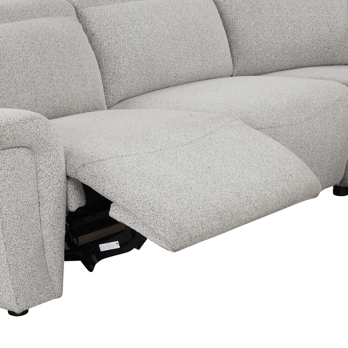 Hieronimus Light Gray Power Sectional from Furniture of America - Luna Furniture