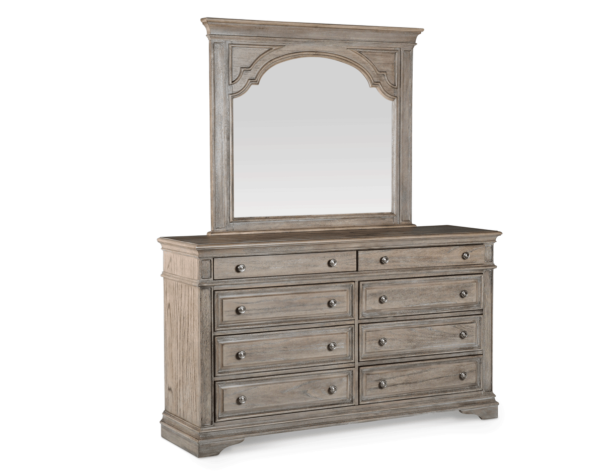 Highland Park Tan 4-Piece Queen Set(Q Bed/NS/Dresser/Mir) from Steve Silver - Luna Furniture