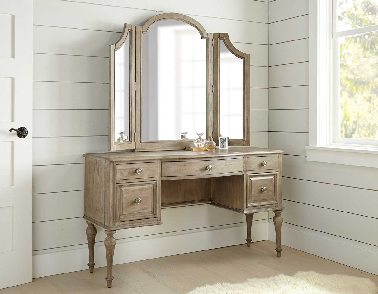 Highland Park Waxed Driftwood 3-Piece Vanity Set from Steve Silver - Luna Furniture