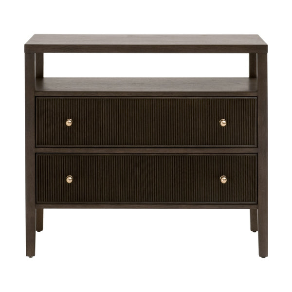 Highland Open Shelf 2-drawer Nightstand