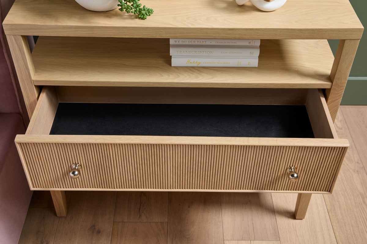Highland Open Shelf 2-drawer Nightstand from Essentials For Living - Luna Furniture