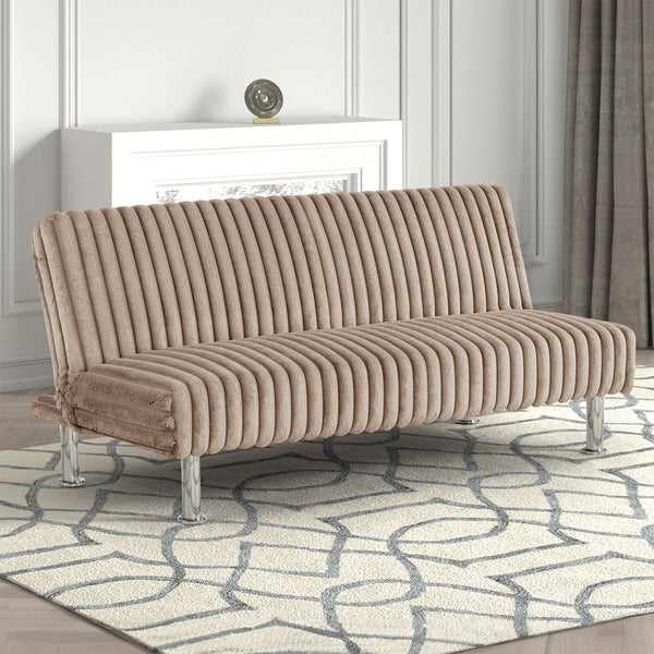 Hinwil Taupe Futon Sofa Bed