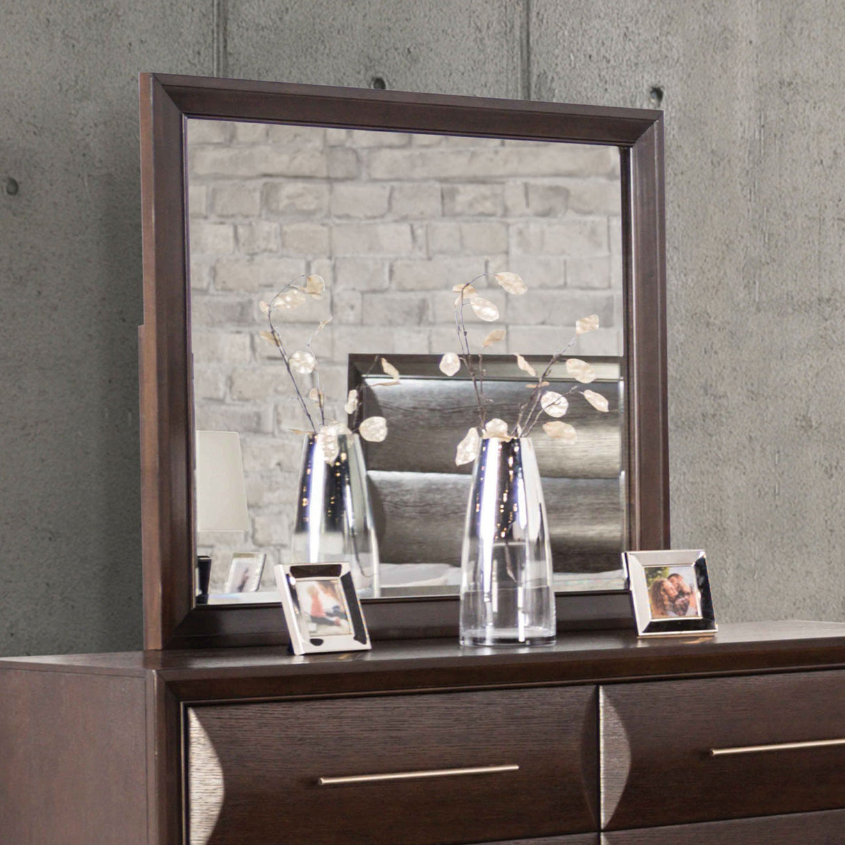 Hinwitz Espresso Mirror (Mirror Only) from Furniture of America - Luna Furniture