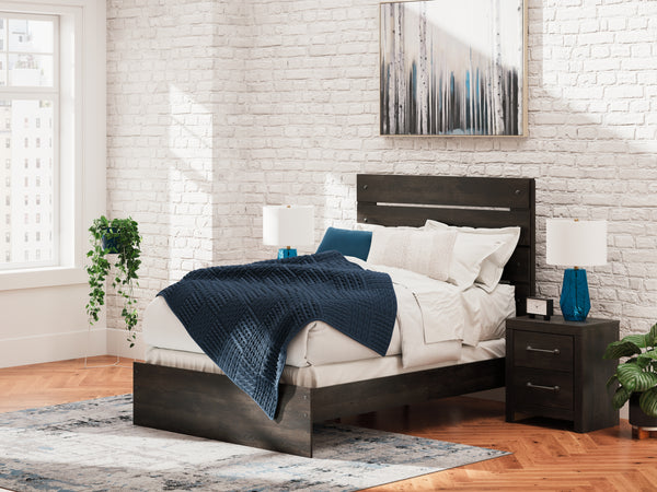 Hollivern Dark Gray Full Panel Bed