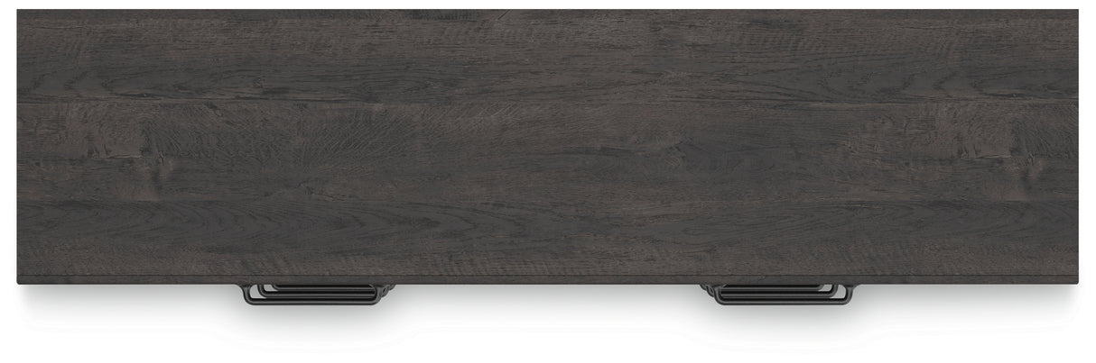Hollivern Full Panel Bed with Storage with Dresser and Nightstand in Dark Gray from Ashley - Luna Furniture