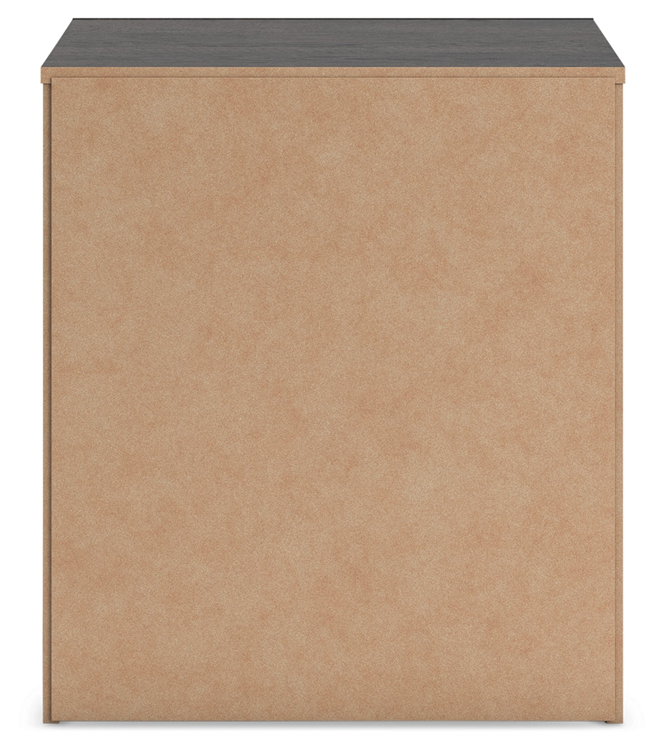 Hollivern Twin Panel Bed with Storage with Mirrored Dresser, Chest and Nightstand in Dark Gray from Ashley - Luna Furniture