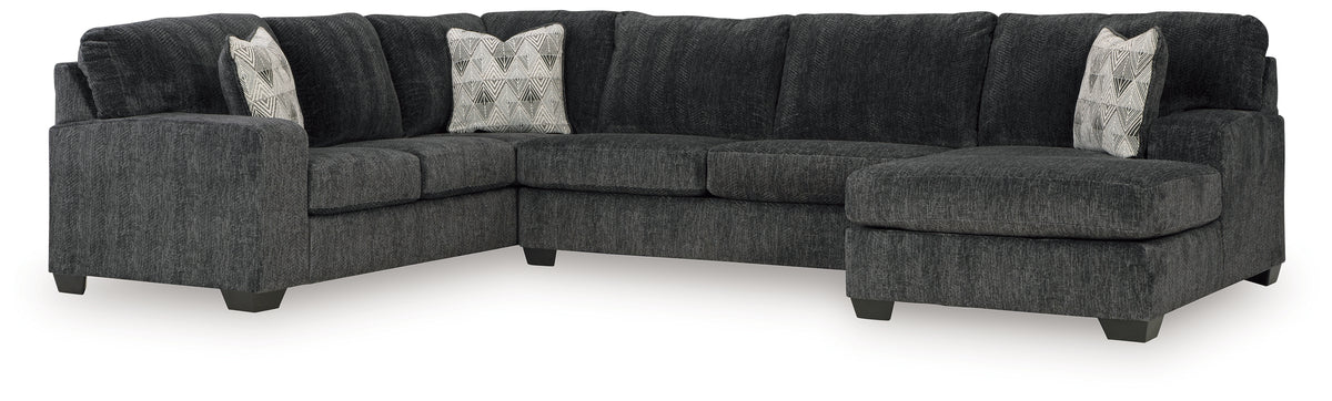 Hollyview Shadow 3-Piece Sectional with Chaise from Ashley Furniture - Luna Furniture