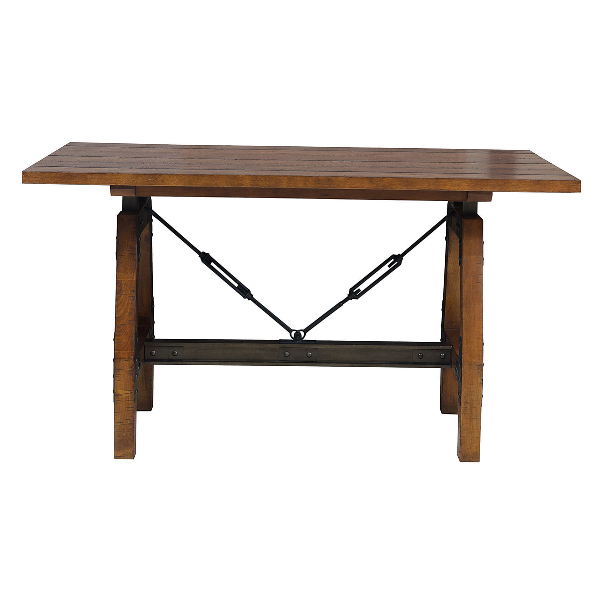 Holverson Rustic Brown 5-Piece Counter Height Set from Homelegance - Luna Furniture
