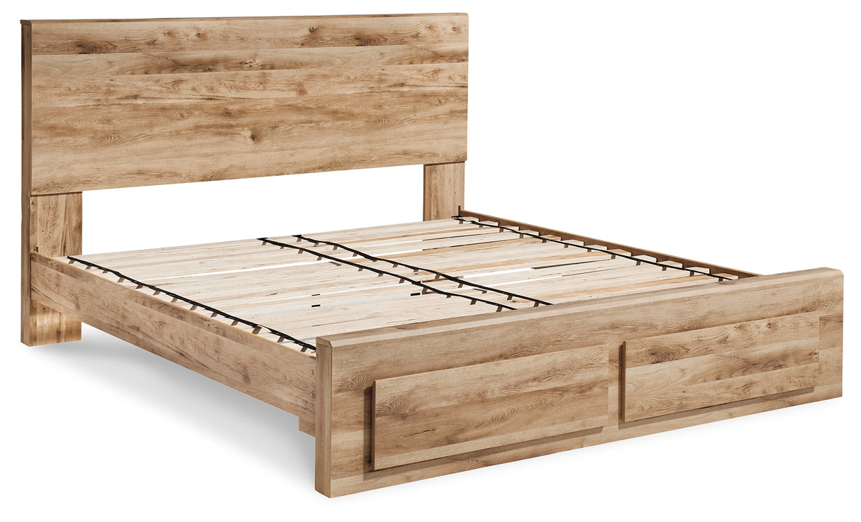 Hyanna Tan Brown King Panel Storage Bed, Dresser and 2 Nightstands from Ashley Furniture - Luna Furniture