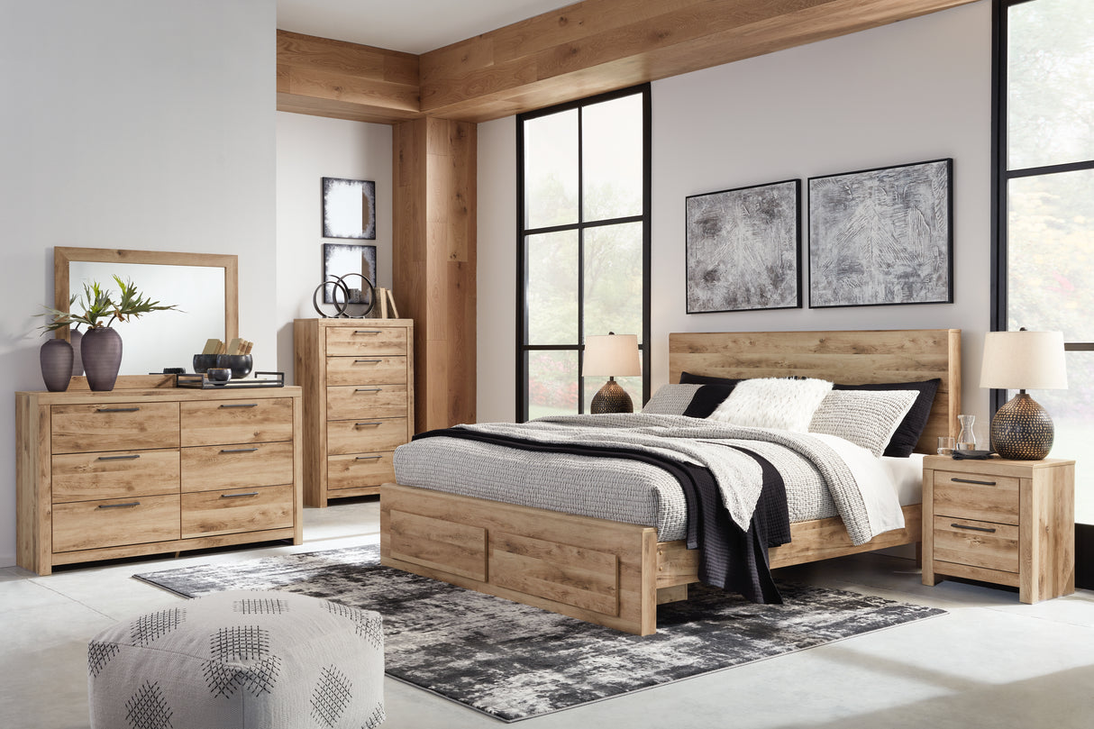 Hyanna Tan Brown Queen Panel Storage Bed and Chest from Ashley Furniture - Luna Furniture