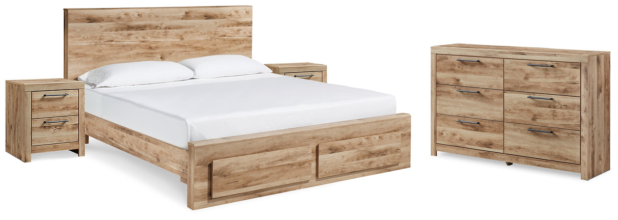 Hyanna Tan Brown Queen Storage Bed, Dresser and 2 Nightstands from Ashley Furniture - Luna Furniture