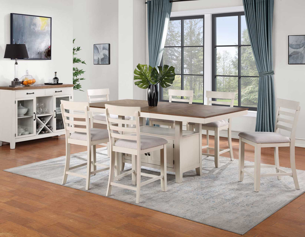 Hyland Two-tone Counter Height Dining Set from Steve Silver - Luna Furniture