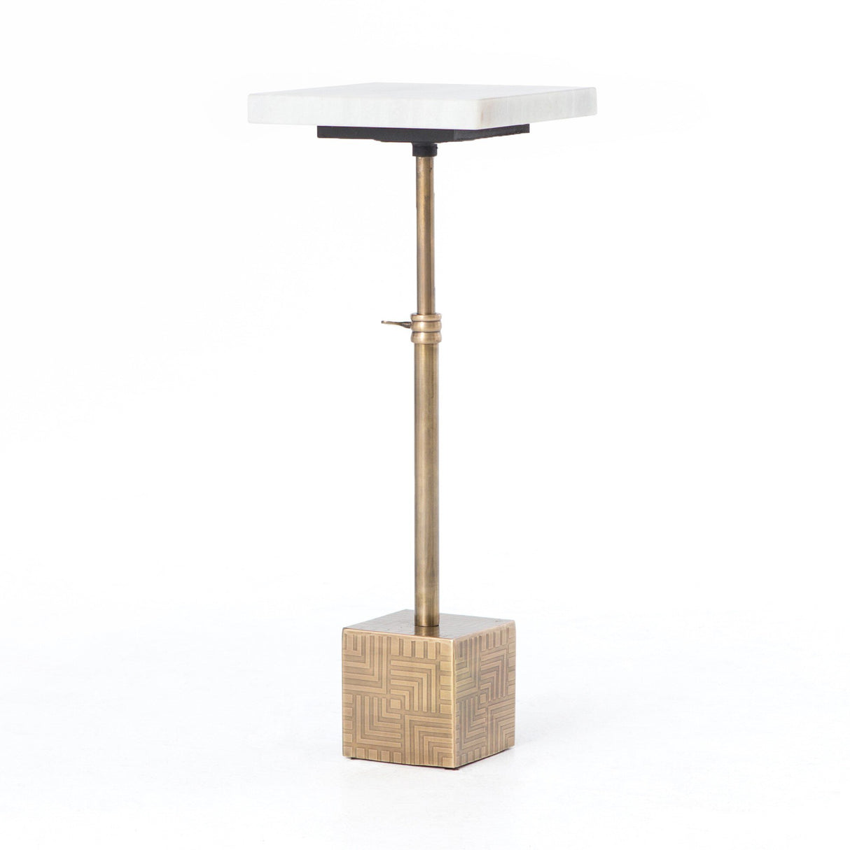 Sirius Adjustable Accent Table in White Marble from Four Hands - Luna Furniture