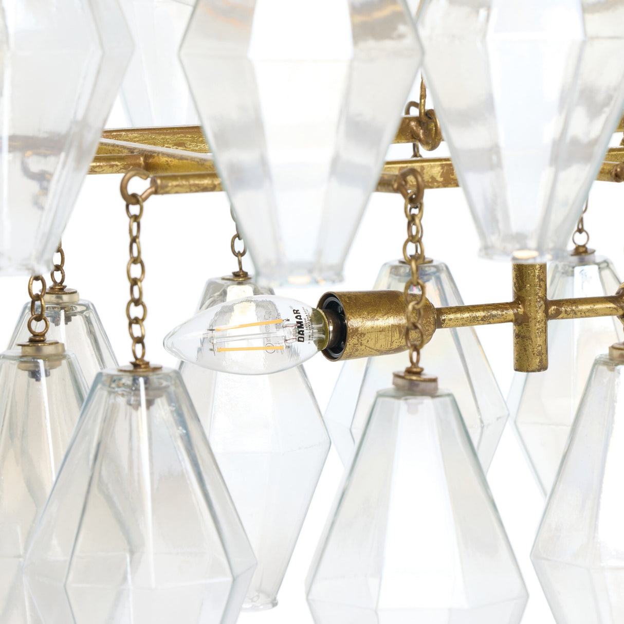 Adeline Rectangular Chandelier in Gold Leaf from Four Hands - Luna Furniture