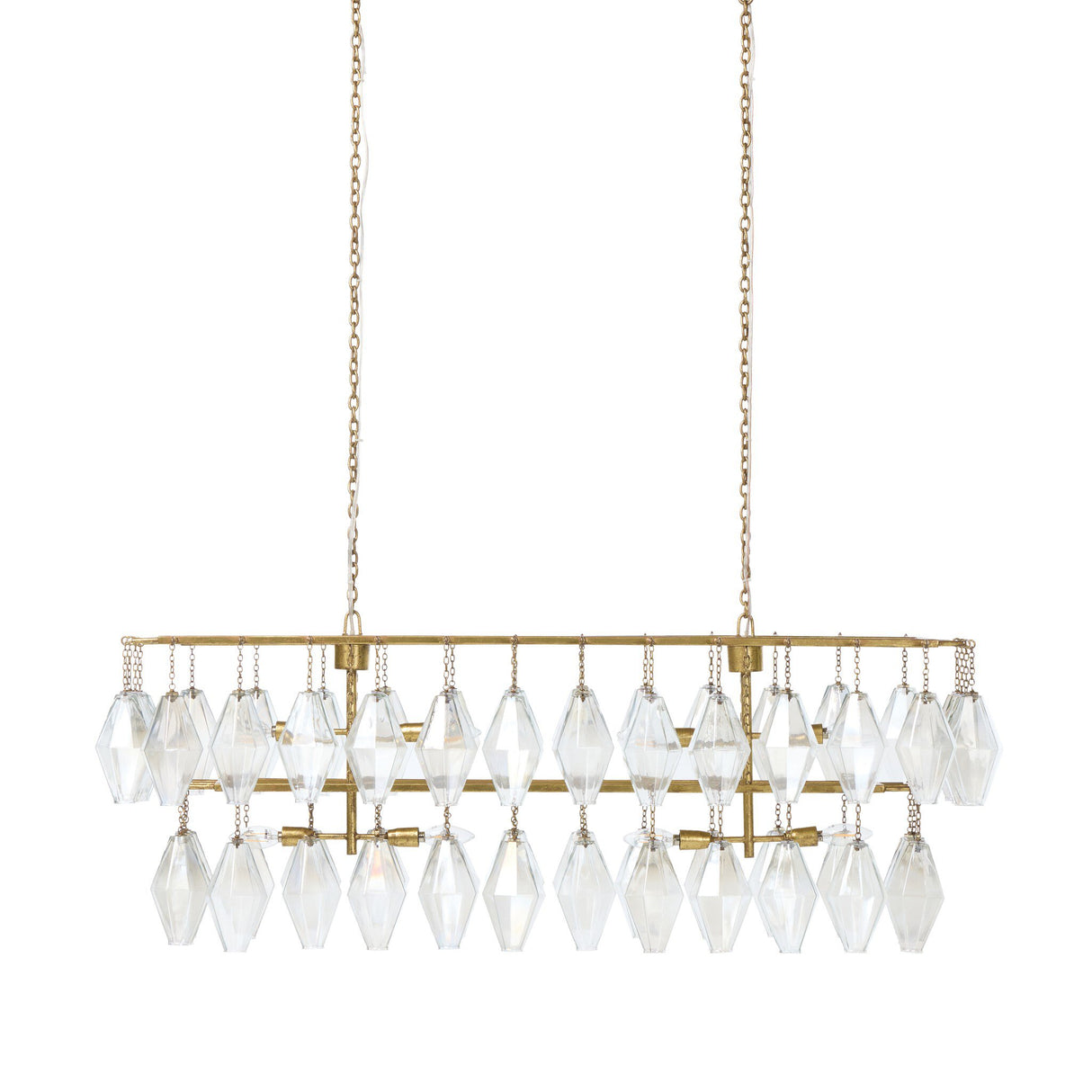 Adeline Rectangular Chandelier in Gold Leaf from Four Hands - Luna Furniture