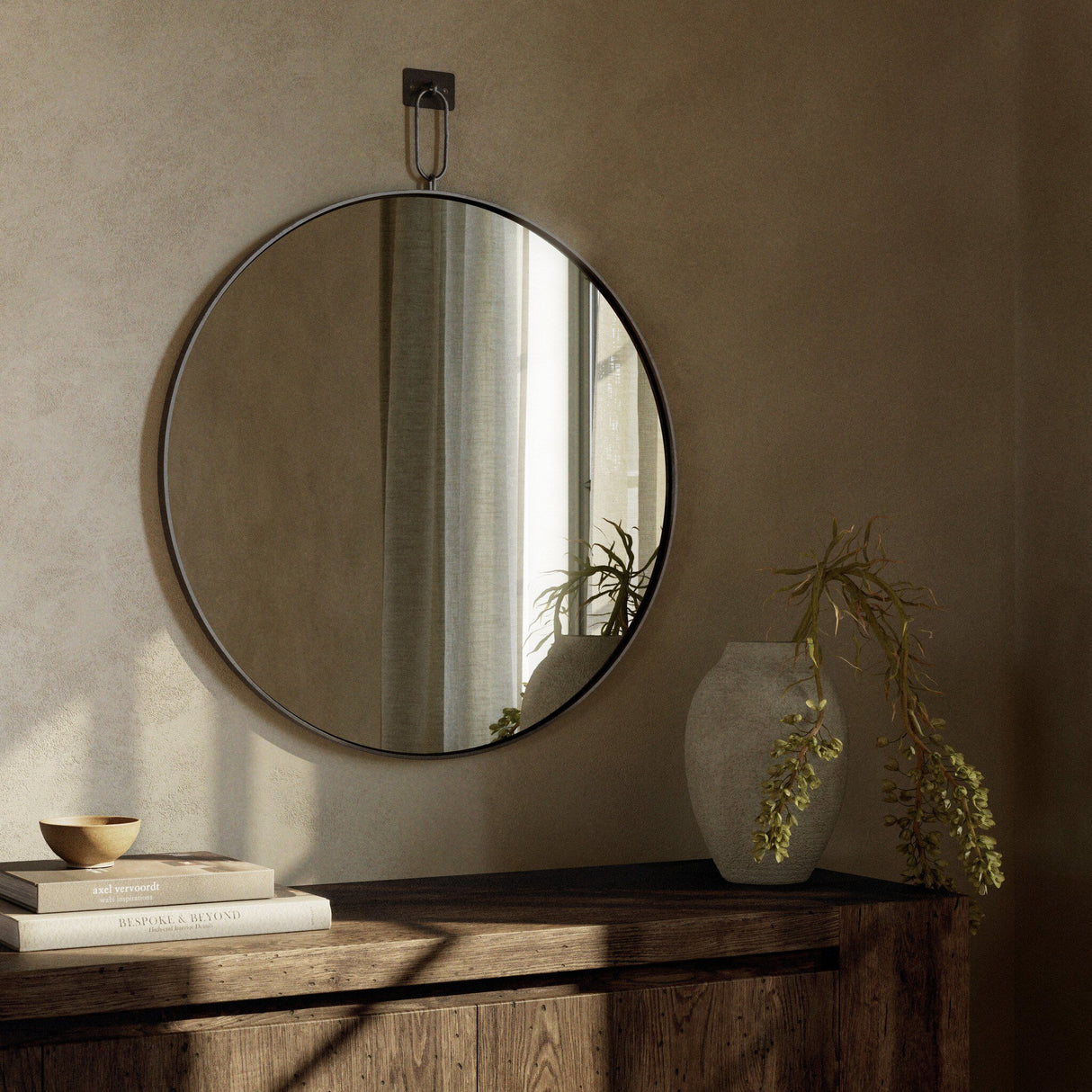Vina Mirror in Antiqued Iron from Four Hands - Luna Furniture