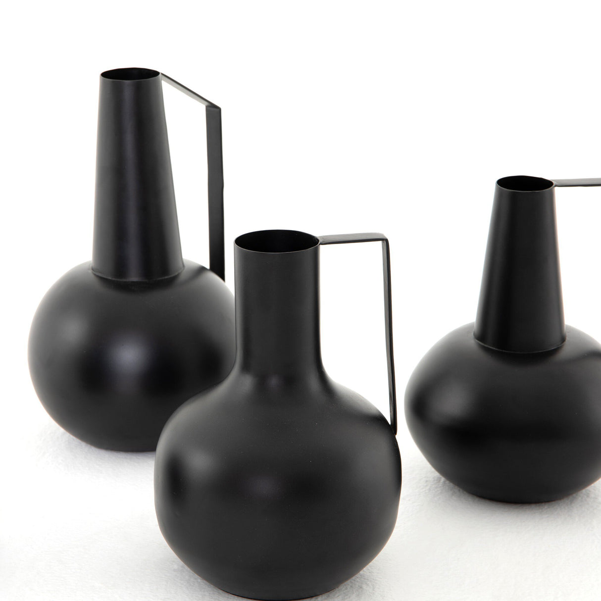 Aleta Vases, Set Of 4 in Iron Matte Black from Four Hands - Luna Furniture