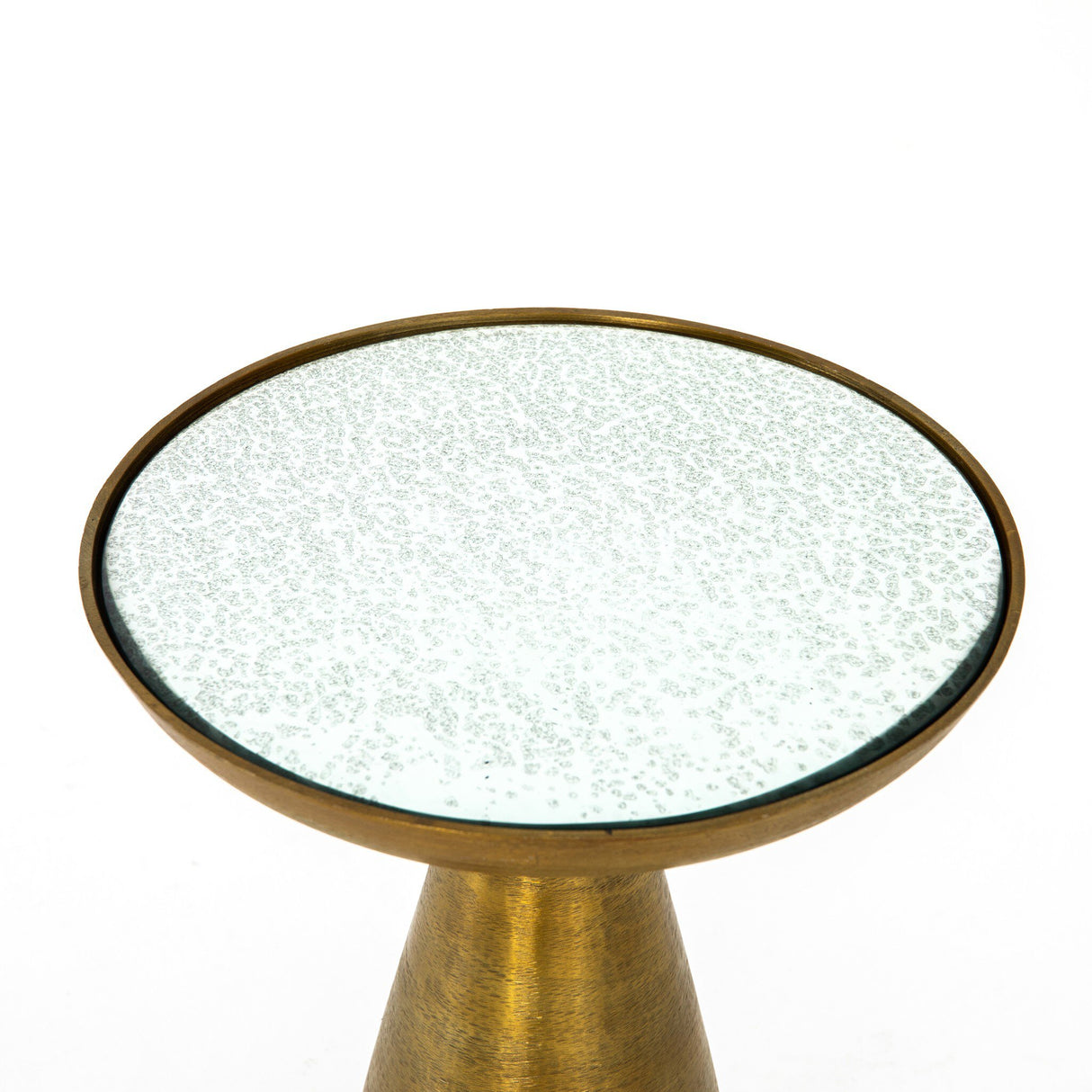 Marlow Mod Pedestal Table in Ash Glass from Four Hands - Luna Furniture