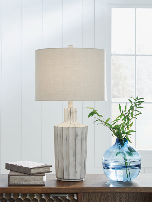 Imre Distressed Brown Table Lamp
