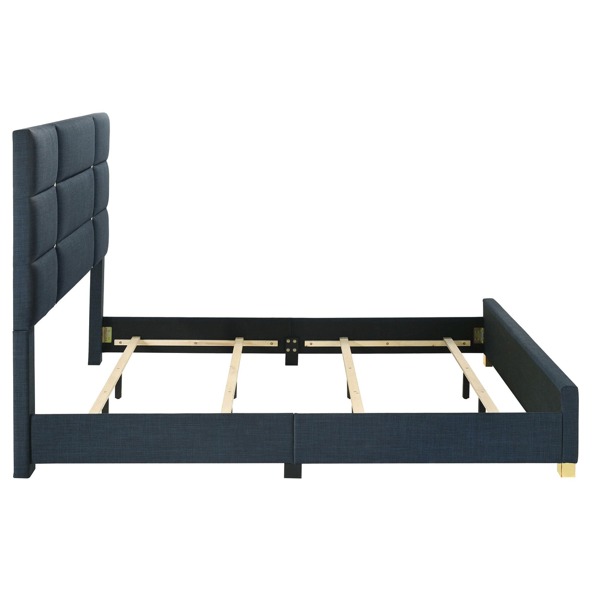 Ines Navy and White High Gloss Bedroom Set from Coaster - Luna Furniture
