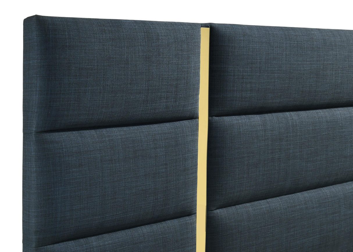 Ines Navy and White High Gloss Bedroom Set from Coaster - Luna Furniture