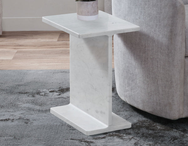 Irma Banswara White Marble Accent Table