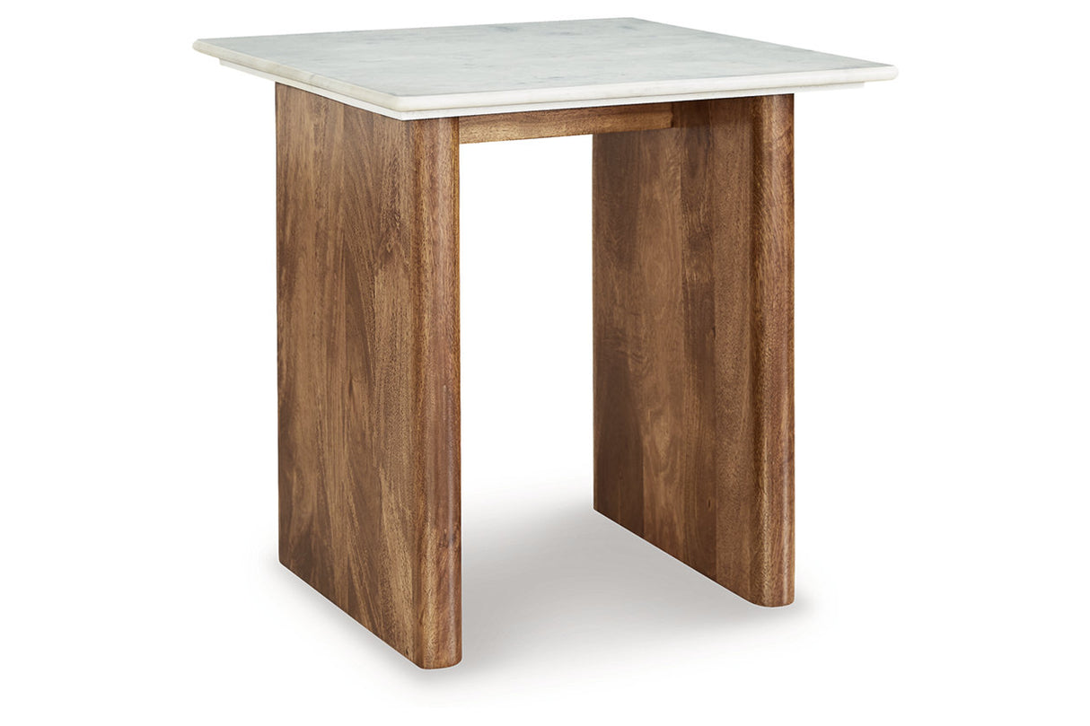 Isanti Light Brown/White Coffee Table and 2 End Tables from Ashley - Luna Furniture