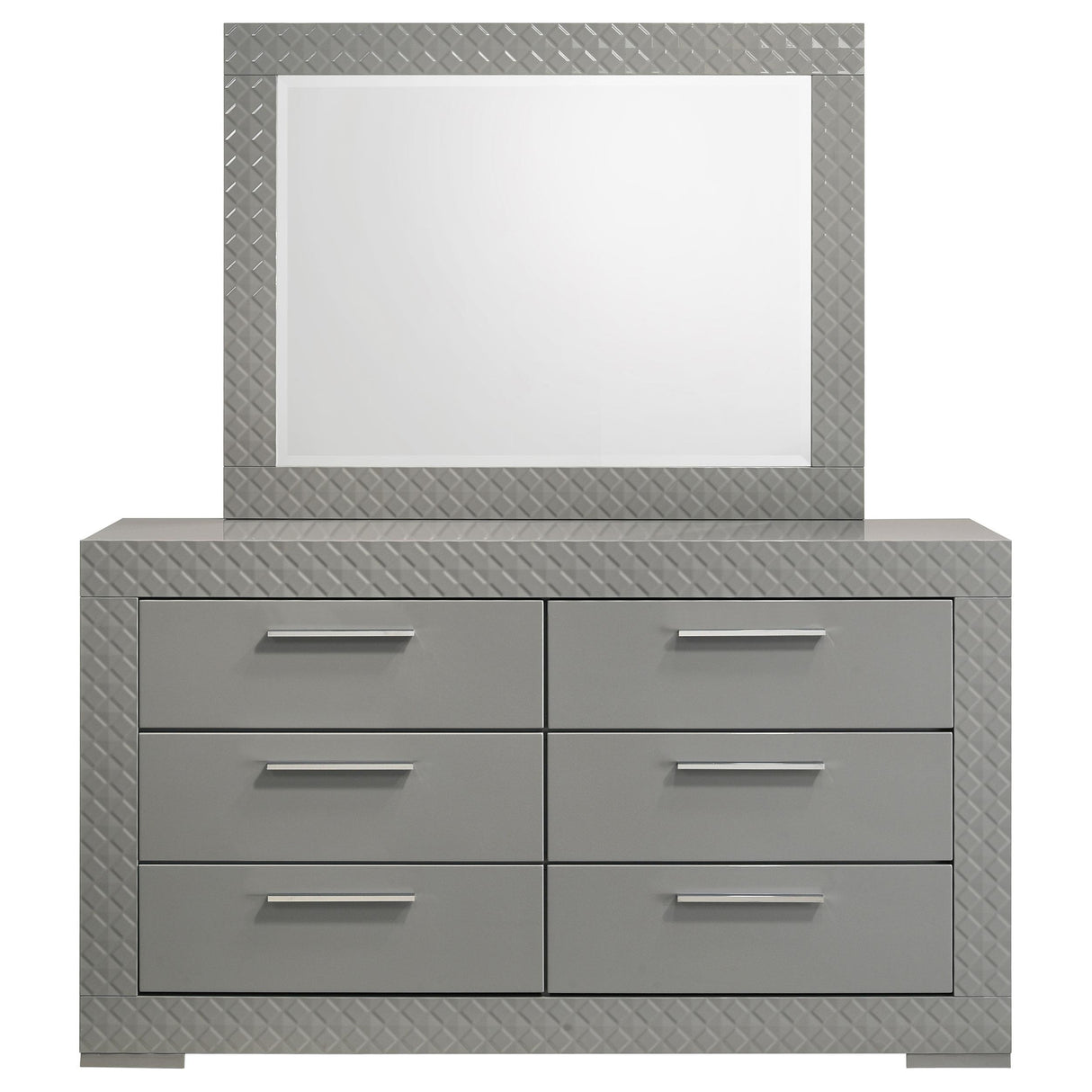 Ives Gray High Gloss Bedroom Set from Coaster - Luna Furniture