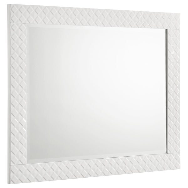 Ives White High Gloss Dresser Mirror (Mirror Only)